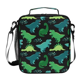 HUXINO Insulated Lunch Box, Cute Animal Dinosaurs Lunch Bag Reusable Lunchbox Meal Prep Cooler Ice Bag Thermal Food Container Lunch Box for Women Men Kids Work Travel Picnic Party
