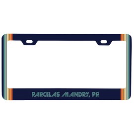 Parcelas Mandry Puerto Rico Car Metal License Plate Frame Retro Design
