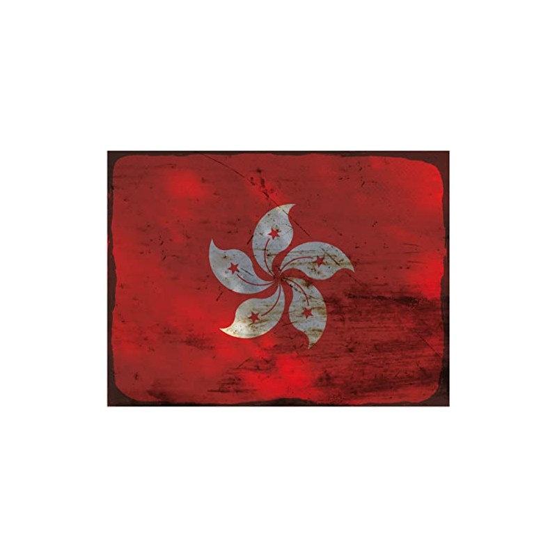 Blechschild 30 x 20 cm National Flagge im Vintage Design: