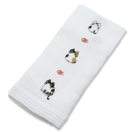 25402 Imabari Towel Face Towel, Hagoromo, Gauze, Catfish, Blue, Approx. 13.0 x 37.4 inches (33 x 95 cm)