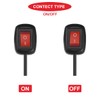 MKBKLLJY 2pcs Red Paste Type Switch Car Rocker Switch On/Off
