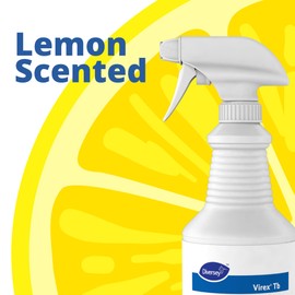 VIREX Tb 04743. Disinfectant Cleaner, Hospital Use Tuberculocidal, Virucide, Fungicide with Lemon Scent, Ready-to-Use Liquid, 32-Ounce (Pack of 12 plus 1 Reusable Sprayer Nozzle)