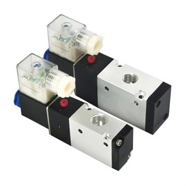 JVOZBZMWZ 1 pcs 3V210-08 3V210-08-NO 3V310-10-NC 3V310-10-NO 3 Way Normally Open Close Air Valves Pneumatic Solenoid Valve(3V210-08-NC 4mm,OneColor)