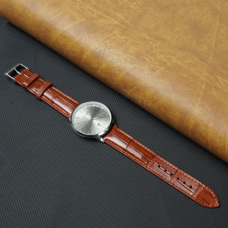 [vinacreations] Crocodile Watch Strap, Quick Release Spring Bars, Men's Replacement