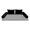 Cover ONLY Model V1 Full Velvet Contrast Indoor Daybed Cushion