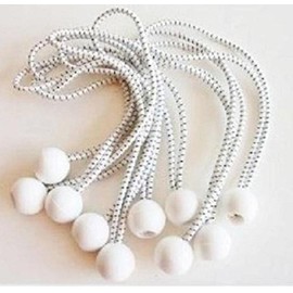 11" Heavy Duty Premium White Ball Bungee Bungees 25 pcs for Tarps Canopy