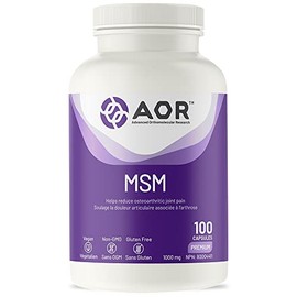 AOR AOR MSM 1000mg, 100 Capsules 33-Day Supply - Methylsulfonylmethane MSM Supplement for Joint Comfort & Support - Vegan, Non-GMO and Gluten-Free - Promotes Healthy Skin - Supports Overall Joint Health