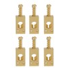 6Pcs Guitar Bridge Saddle Brass String Saddles Replacement Electric Guitar