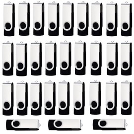 lcwamy USB 32GB USB Flash Drive 20 Pack Swivel USB Flash Drives 32GB Thumb Drive 20 Pack USB2.0 Flash Drive 32GB Bulk Twister USB Drives