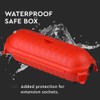 V-TAC IP44 Waterproof Box for Extension Socket Black Red