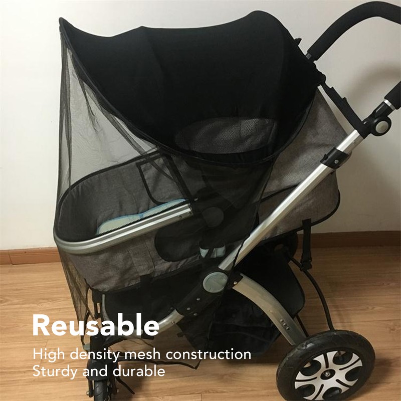 Baby Stroller Sun Shade See Through Windproof Rain Proof Bassinet