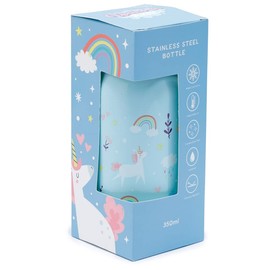 Puckator BOT219 Unicorn Magic Reusable Stainless Steel Hot & Cold Thermal Insulated Drinks Bottle 350ml