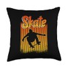 Skateboard Skateboarding Retro Tee for Skateboarders Throw Pillow