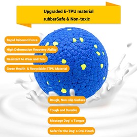 LIEVUIKEN Dog Balls Toys for Aggressive Chewers, Indestructible Durable Bouncy Floating Balls for Dogs to Fetch, Durable Solid Rubber Ball for Training Dog(2 Pack)