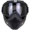 Birdz Eyewear Skylark Motorcycle Goggles Removable Face Mask Black Frames