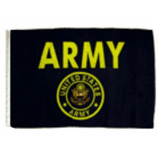 12x18 12"x18" U.S. Army Seal Crest Black Sleeve Polyester Flag