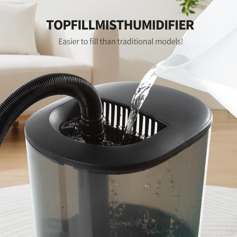 WACOOL Reptile Fogger Mister 4L No-Leak Top-Fill Water Humidifier -