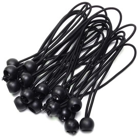 GoodsLand GD-TAMAHIMO-20SET Bungee Cord Set, 0.2 inch (4 mm), Ball Stopper, Rubber Rope, Ball Included, Rubber Cord, Tent Tarp, Storage