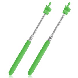 LYMXsd Teacher Fingertip Stick, Classroom Pointer, Retractable Hand Pointer, Elementary Kindergarten Teacher Retractable Classroom Index Finger, Classroom Supplies (2 pcs, Green) LYMXsd