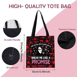 Horrorfilm-inspirierte Tragetasche, Geistergesicht, Geschenk, Horrorfilm-Liebhaber, Geschenk, wiederverwendbare Tasche, And You Call Me Up 3t, large