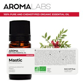 BIO - Mastic Essential Oil - 5mL - 100% Pure, Natural, Chemotyped and AB Certified - Aroma Labs (French Brand)