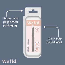 Welld Slant Tweezer - Precision Slant Tips for Efficient Shaping and Tweezing - 100% Stainless Steel - Ideal for Men and Women