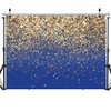 SJOLOON Blue Glitter Backdrop Royal Photo Backdrop for Birthday Party