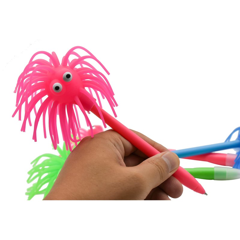 Lopenle 6 PCS Cute Sea Urchin Shaped Pens Soft Rubber