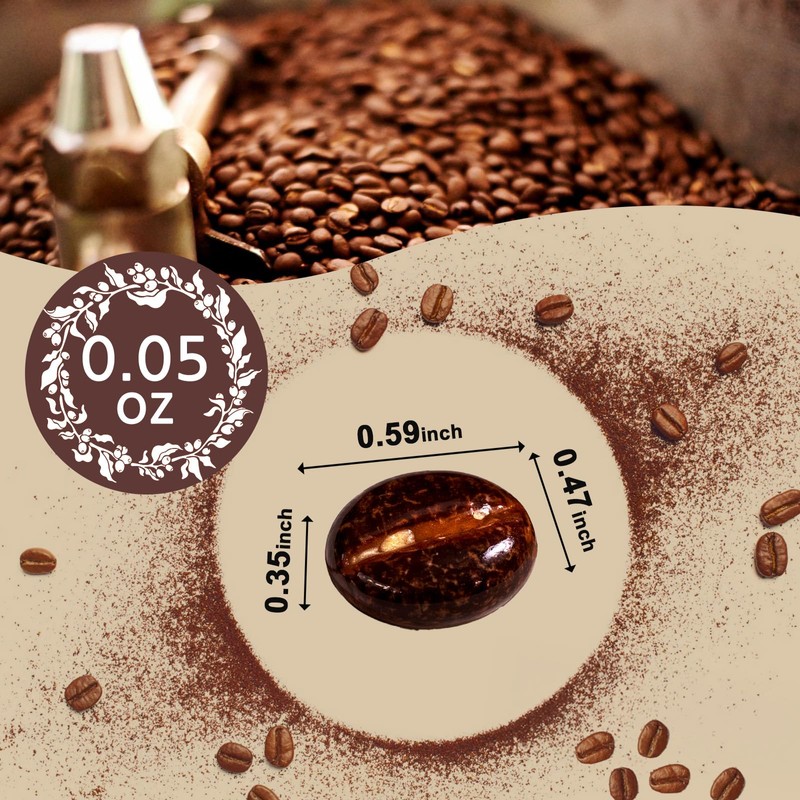 Coffee Bean-Shaped Hard Candies Individually Wrapped Bulk 1lb Bag, Assorted