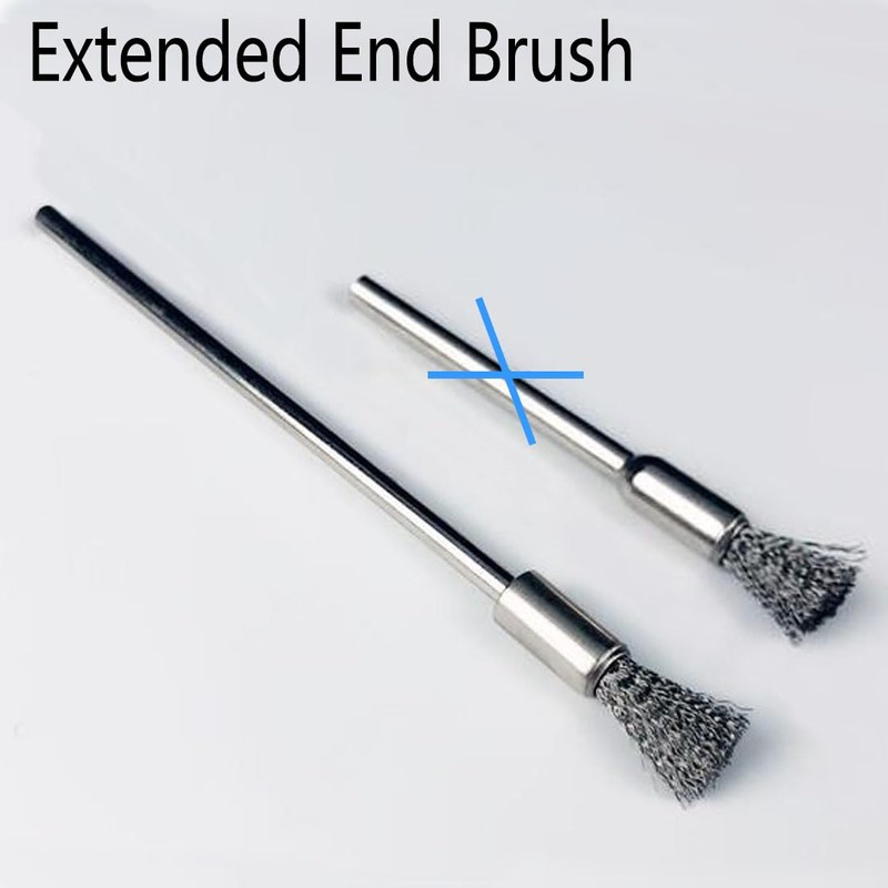 Luo ke 20 Pcs Extended Stainless Steel Cleaning End Brushes,
