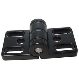 Hinge 8 40 Zn Die-Cast Zinc 40 x 80 mm Type I with Slotted Holes Black