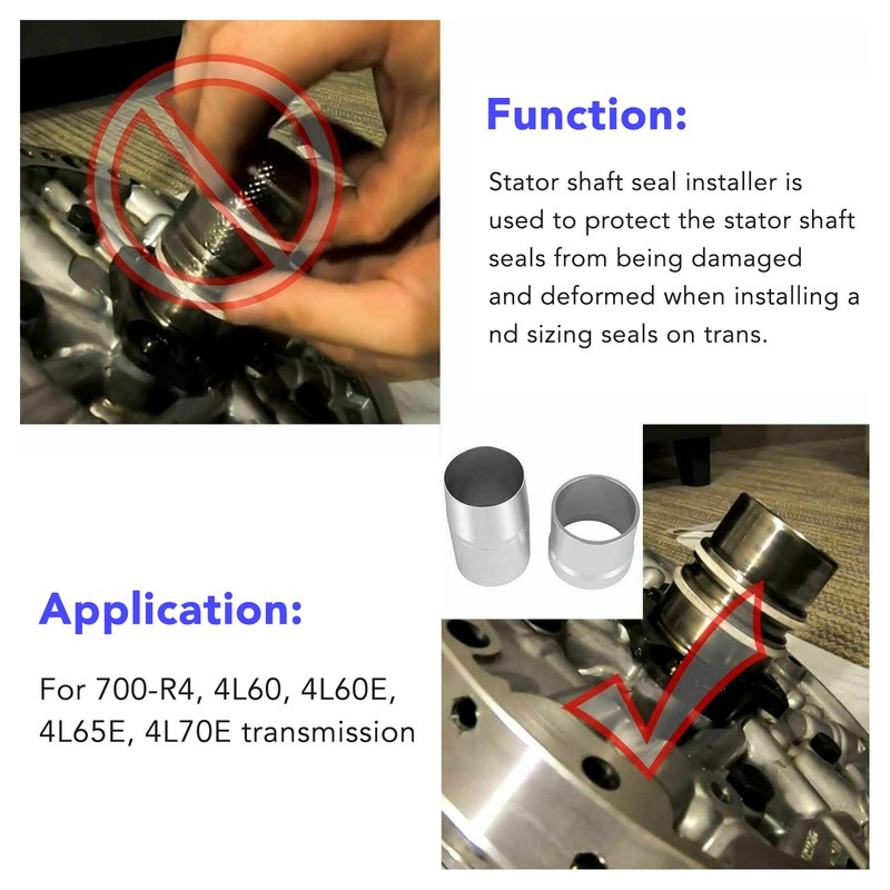 Stator Shaft Seal Installer Kit Billet Aluminum for 700‑R4 4L60