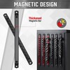 ALOANES 3-Piece Magnetic Socket Organizer, Heavy Duty Aluminum Socket Rails