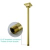 SEABEFORE 16" Ceiling Mounted Shower Arm Brushed Gold Shower Head