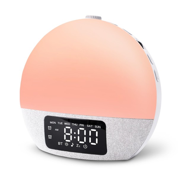Geuuap Sunrise Alarm Clock White Noise Sound Machine with 25