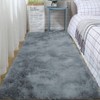 Swavitie Small Fluffy Rug Grey Faux Fur Rug High Pile