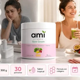 Glow Green Fórmula Verde Vitaminas Vegetales 300g Mujer