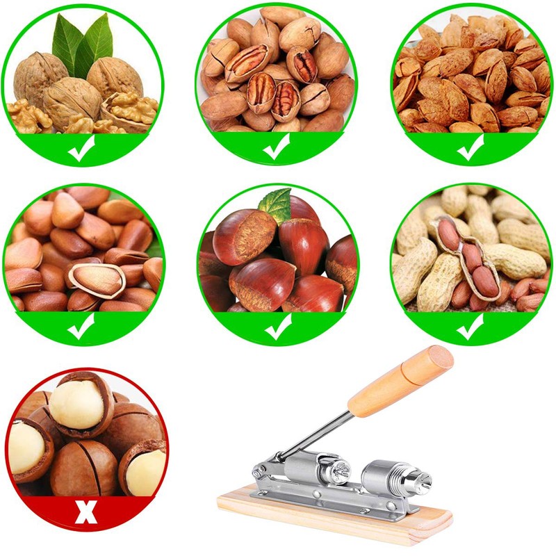 Jzhen Nutcracker wood design nutcracker made of wood and chrome-plated