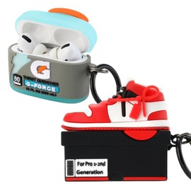 [2Pack] Gedicht for Airpods Pro Case, Funny 3D Cartoon Energy Bottle Shoe Box Design Silicone Soft Cases for Airpods Pro Case 1st Gen, with Keychain Kids Women Men for Airpods Pro 2019 Case