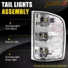 mayello Pair Clear Tail Lights Lamps For Chevy Silverado 1500