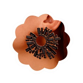 Aimimier Lightweight Thin Geometric Hoop Earrings Large Octagon Loop Earrings Punk Hiphop Jewelry for Women and Girls (Silver)