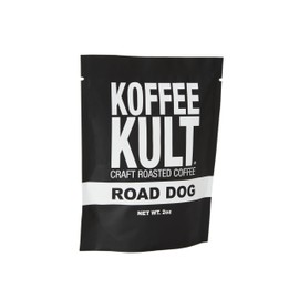 Koffee Kult Road Dog Whole Bean Coffee - Premium Arabica Coffee Beans for Caffeine Enjoyers Seeking Bold, Rich Flavor and Aroma in Every Cup - Perfect for Brewing Enthusiasts (Whole Bean, 2oz) (2oz, Road Dog)