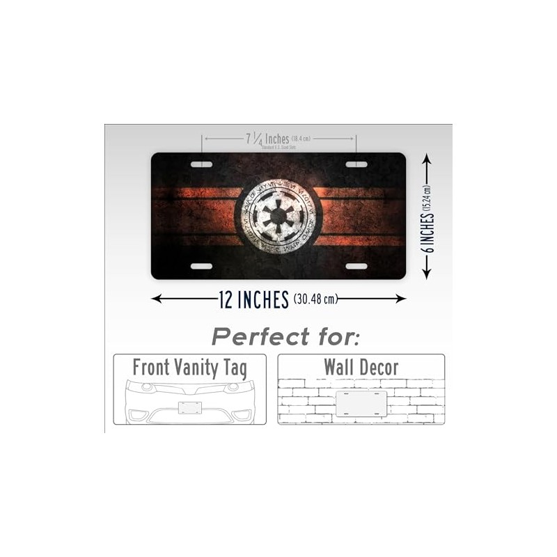 Imperial Empire Seal License Plate Galactic Star Empire Symbol Auto