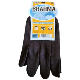 Brahma Brown Jersey  gloves Brahma Gloves And Safety Knit Poly/cotton Style No WA 7533A
