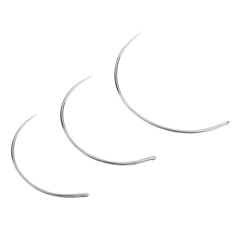 zalati Curved Needles 3 Pieces Sewing Needles for Sewing Repairing