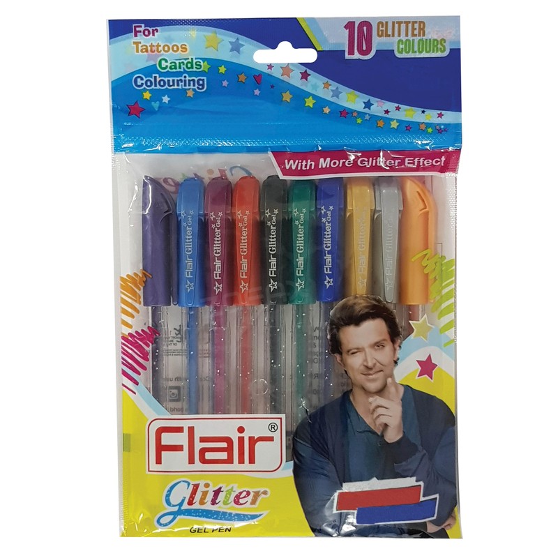 iGlitter Xtra Sparkle Glitter Gel Pens, MULTICOLOUR, Medium Point (1.0mm),