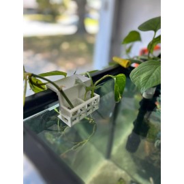 Unbranded Extra Large Aquarium Adjustable Pothos Plant Holder for Fish Tanks 3D Printed - Blue