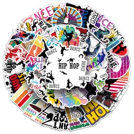 Pack of 50 Dancing Stickers Car Laptop Phone Guitar Skateboard Motorcycle Bicycle Dance Stickers Set Vinyl Waterproof Aesthetic Stickers for Teenagers Children Adults