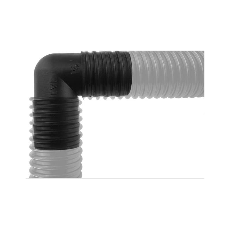 32mm (1.25") Pond Corrugated Flexible Pipe/Hose Elbow Connector +2 x