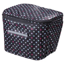 Kawasumi Seisakusyo KW-245BD 2-Tier Front Basket Cover, Black Dots